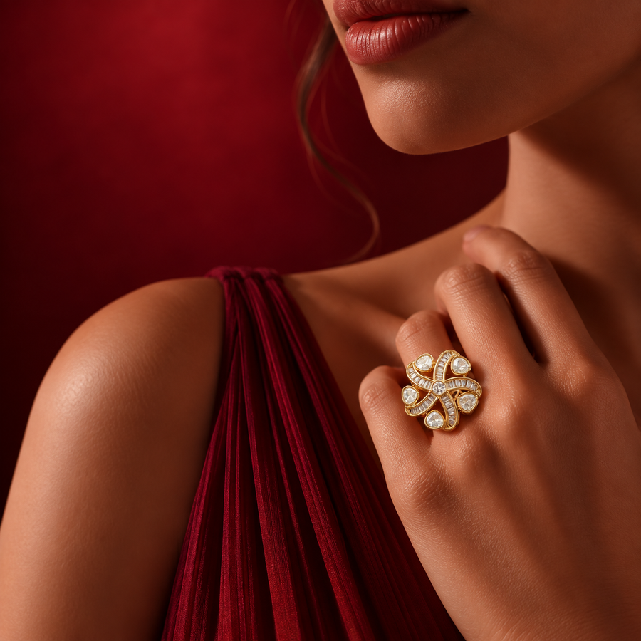 Zehra Polki Ring