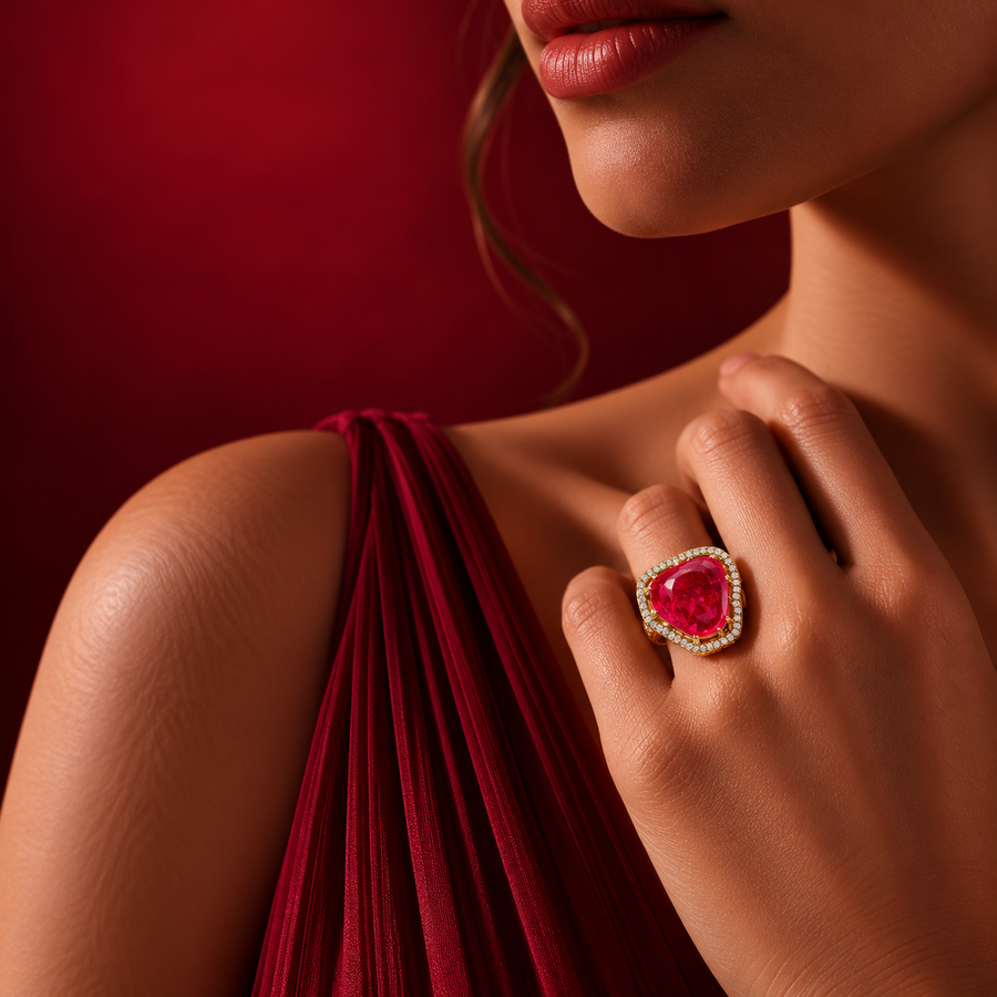 Red Bloom Ring
