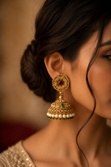 Sunehri Ada Jhumkas