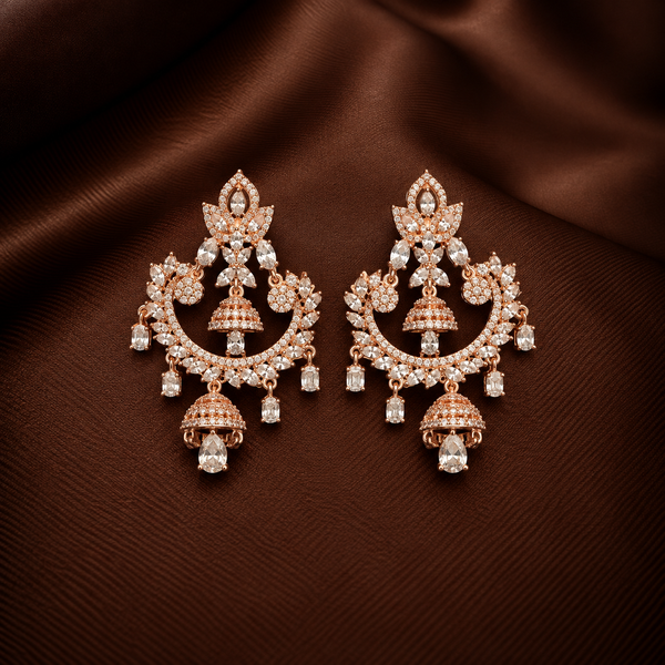Crystal Jhumka Earrings